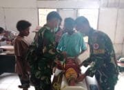 Satgas Yonif141/AYJP berkolaborasi dengan Puskesmas, Membantu masyakarat dengan pelayanan Kesehatan terpadu.
