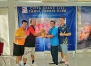 Tampil Dominan, PNS Dinas Kelautan Sumsel Sabet Gelar Juara Tenis Meja PTM CGC